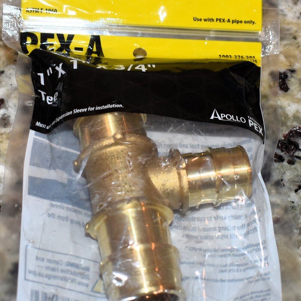 Apollo Pex-A 1" x 1" x 3/4" Tee